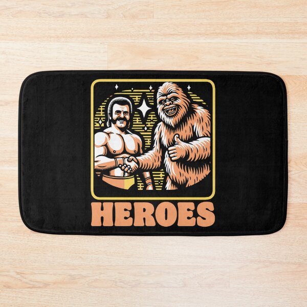 Artikelvorschau, Helden, lustiger Sasquatch und ein WWF-Wrestler aus den Achtzigern schütteln sich die Hände entworfen und verkauft von LeonieEpps.