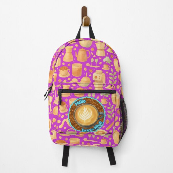 Item preview, Hello Brew-tiful Coffee Lover Humor Foam Art Purple designed and sold by InkyCorvid.