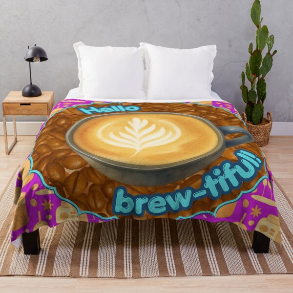 Artikelvorschau, Hallo, du wundervoller Kaffeeliebhaber! Humor, Schaumkunst, Lila entworfen und verkauft von InkyCorvid.