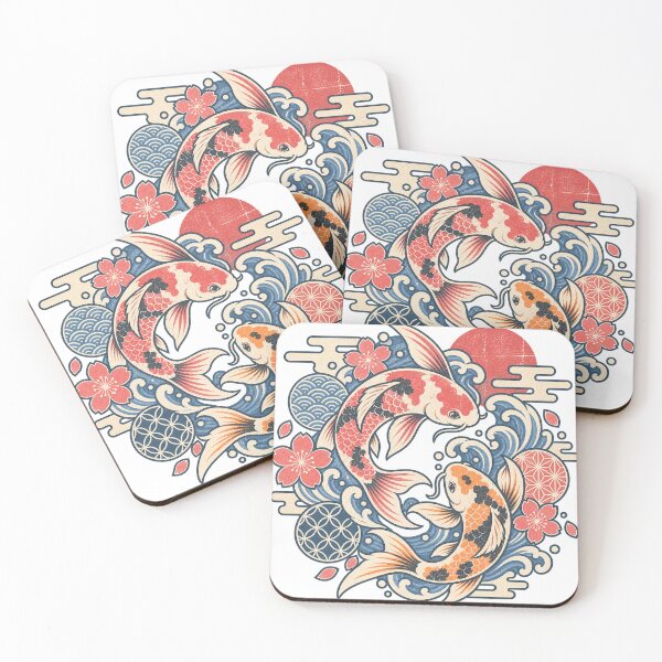 Item preview, Vintage Koi Circle – Japanese Waves & Traditional Patterns designed and sold by アミヤジャ.