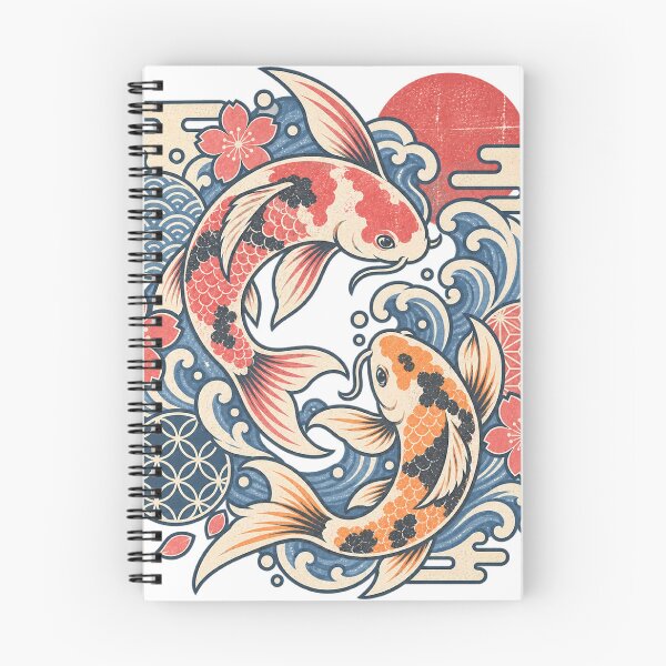Item preview, Vintage Koi Circle – Japanese Waves & Traditional Patterns designed and sold by アミヤジャ.