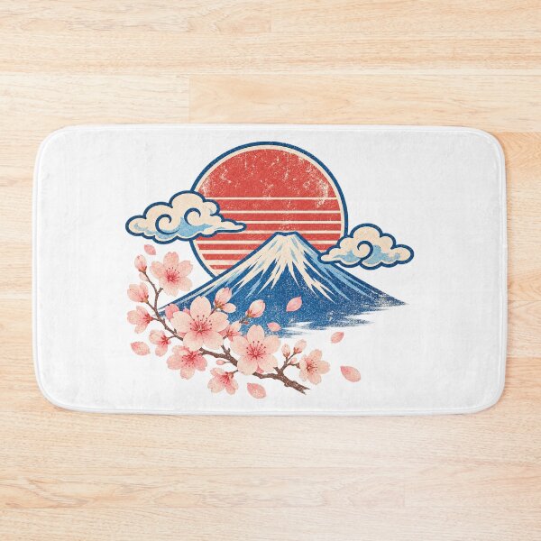 Item preview, Vintage Fuji Sunset & Cherry Blossom – Retro Japan designed and sold by アミヤジャ.