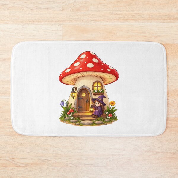 Item preview, Cute Mushroom Fairy House Witch Cottage Enchanted Woodland Fantasy designed and sold by MrDev.