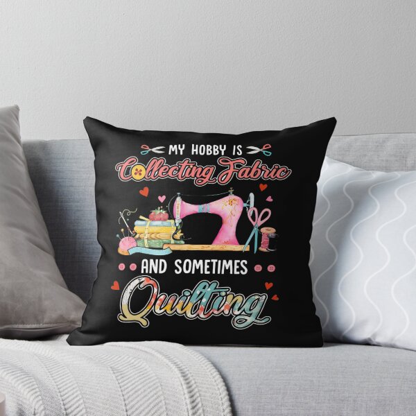 Item preview, My Hobby Collecting Fabric Quilting Sewing Machine Pink designed and sold by AnnieBrid.