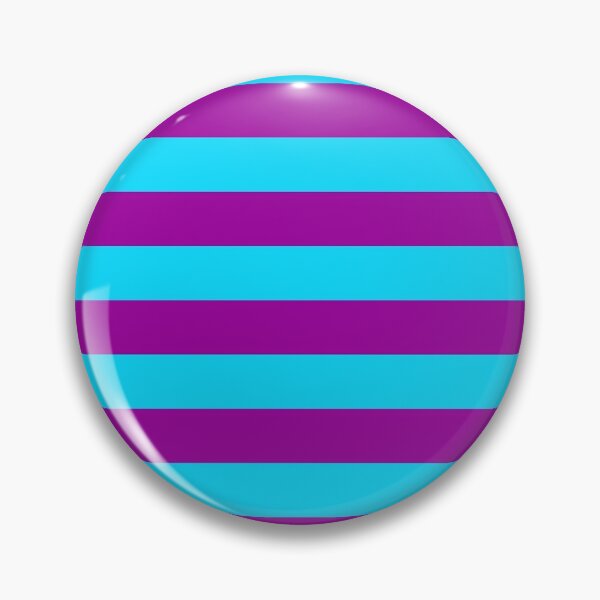 Item preview, Y2K Electric Cyan and Purple Stripe Pattern | Retro 2000s Horizontal Stripes designed and sold by BrontesWhimsyStore.