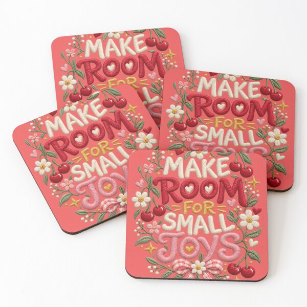 Item preview, Room for Small Joys Embroidered Floral Quote designed and sold by WangAew.