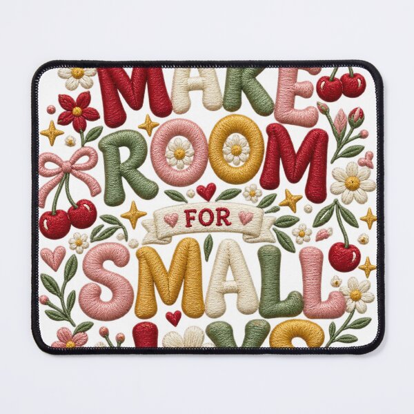 Item preview, Room for Small Joys Embroidered Floral Quote designed and sold by WangAew.