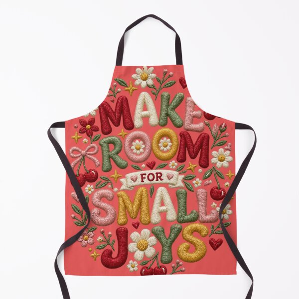 Item preview, Room for Small Joys Embroidered Floral Quote designed and sold by WangAew.