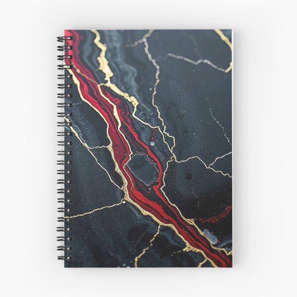 Item preview, Black Red Gold Lava Marble designed and sold by IntelliMindDesigns.