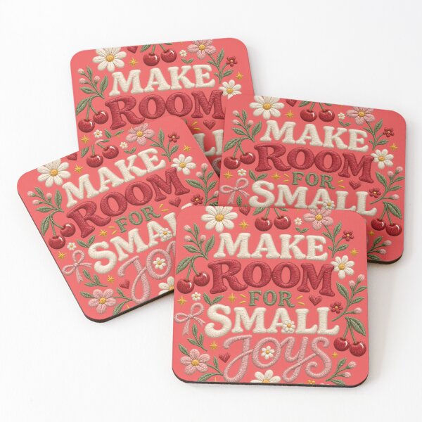 Item preview, Room for Small Joys Embroidered Floral Quote designed and sold by WangAew.