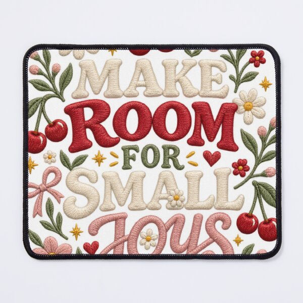 Item preview, Room for Small Joys Embroidered Floral Quote designed and sold by WangAew.