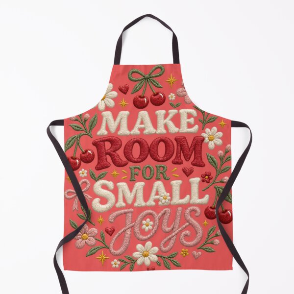 Item preview, Room for Small Joys Embroidered Floral Quote designed and sold by WangAew.