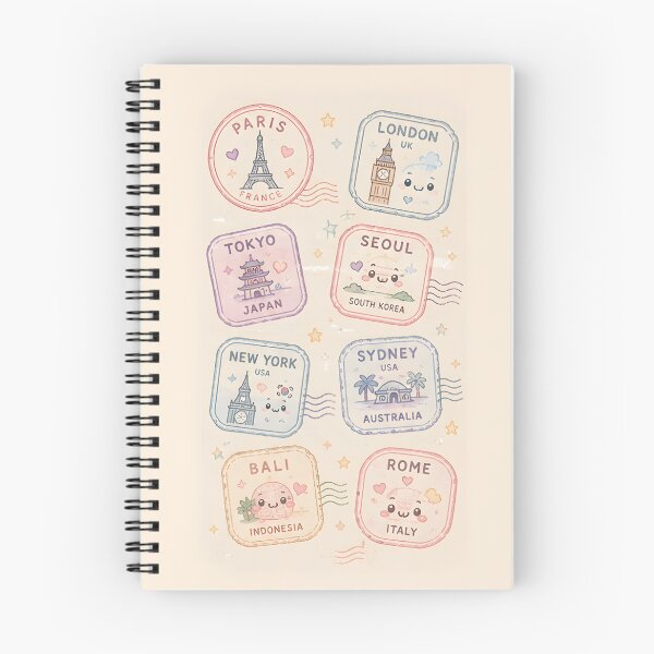 Item preview, Open Passport – Travel Stamps Illustration designed and sold by KWW SHOP.
