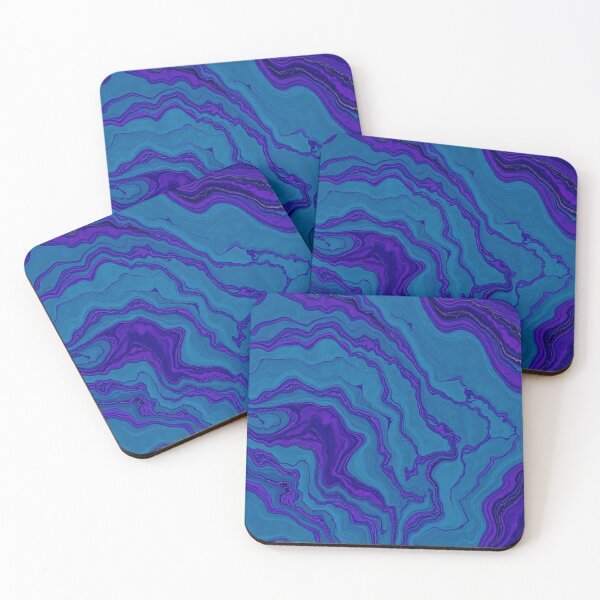 Item preview, Blue Purple Fluid Marble Swirl designed and sold by IntelliMindDesigns.
