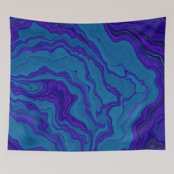 Item preview, Blue Purple Fluid Marble Swirl designed and sold by IntelliMindDesigns.