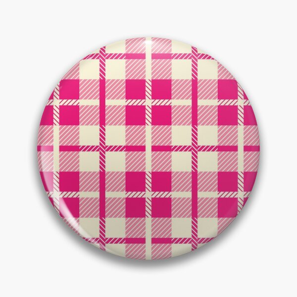 Item preview, Y2K Hot Pink and Cream Plaid Pattern | Retro 2000s Tartan Grid Aesthetic designed and sold by BrontesWhimsyStore.