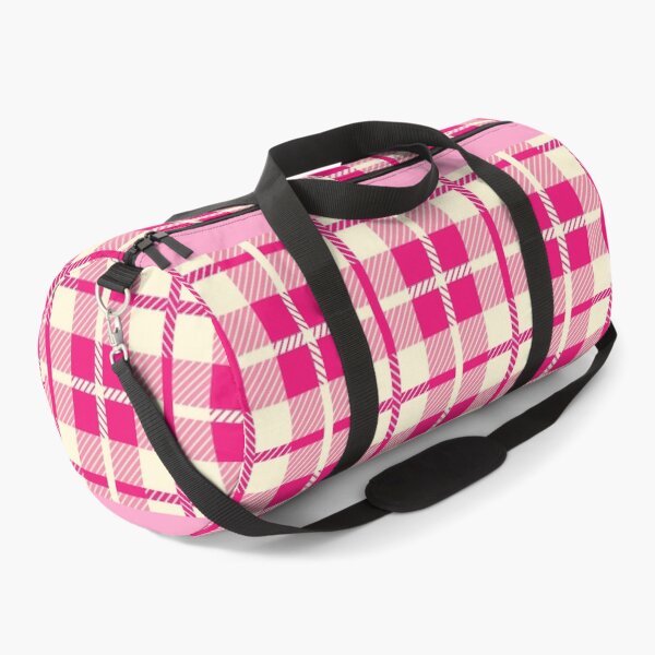 Item preview, Y2K Hot Pink and Cream Plaid Pattern | Retro 2000s Tartan Grid Aesthetic designed and sold by BrontesWhimsyStore.