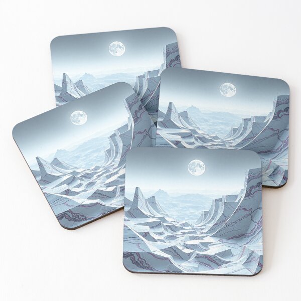 Item preview, Moonlit Desert Canyon Landscape Art designed and sold by IntelliMindDesigns.