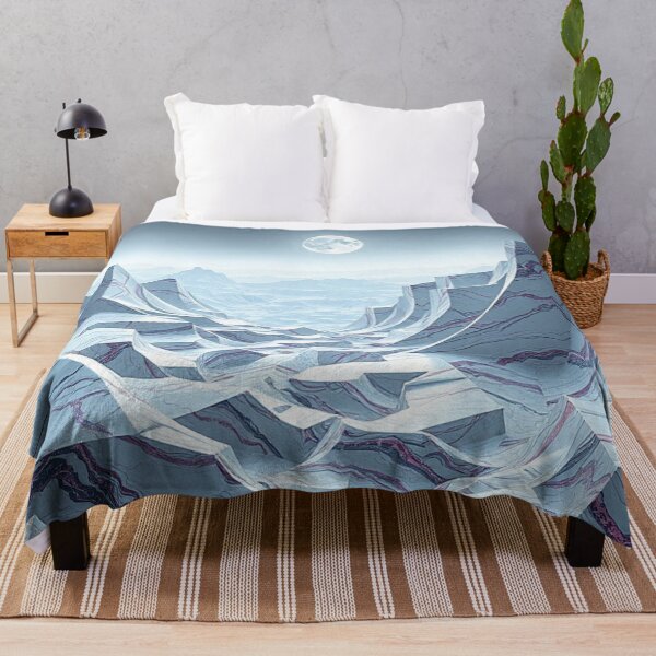 Item preview, Moonlit Desert Canyon Landscape Art designed and sold by IntelliMindDesigns.