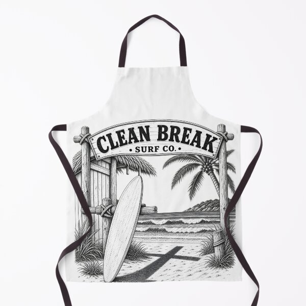 Aperçu de l'œuvre Clean Break Surf Co. Design vintage chrétien pour le surf créée et vendue par Dexters Inspiring Creations.