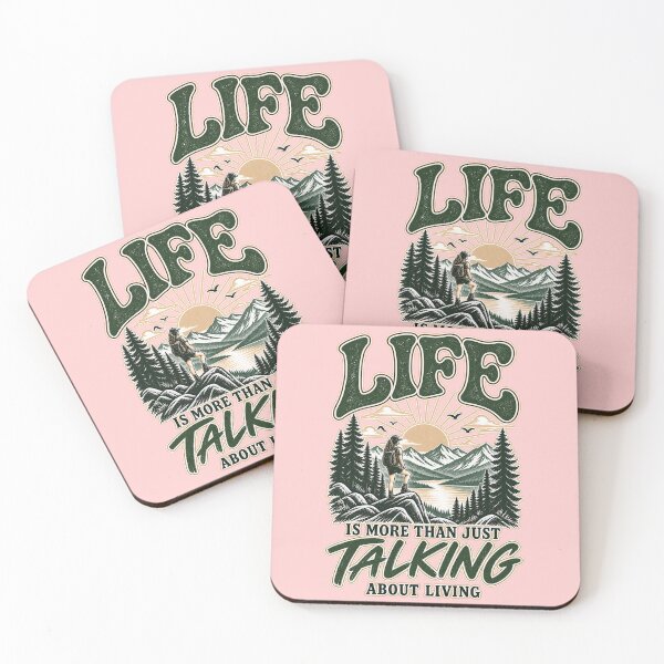 Item preview, Life Is More Than Just Talking About Living – Women’s Hiking Adventure Quote designed and sold by RaulWeirdAndFun.