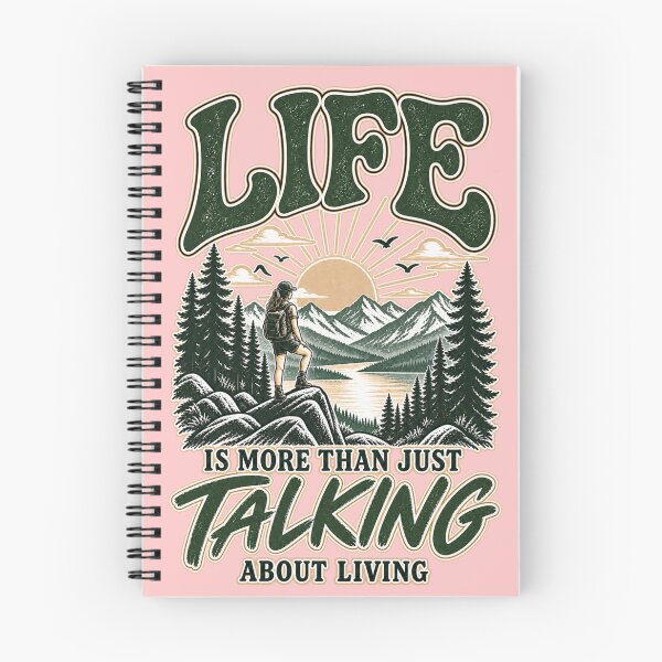 Item preview, Life Is More Than Just Talking About Living – Women’s Hiking Adventure Quote designed and sold by RaulWeirdAndFun.