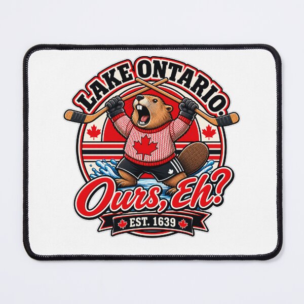 Item preview, Lake Ontario Ours Eh? Tee | Canadian Maple Leaf, Retro Lake Badge designed and sold by JackSpark25.