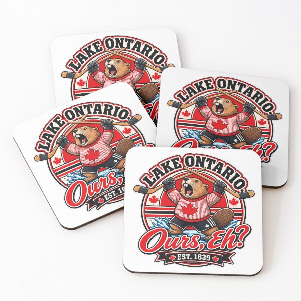 Item preview, Lake Ontario Ours Eh? Tee | Canadian Maple Leaf, Retro Lake Badge designed and sold by JackSpark25.