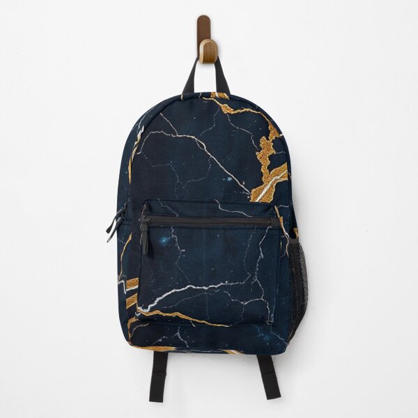 Item preview, Dark Navy Gold Lightning Marble designed and sold by IntelliMindDesigns.