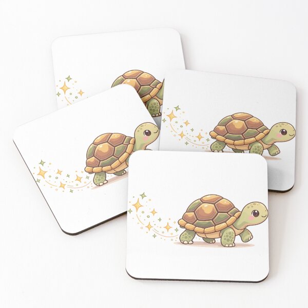 Item preview, Cute Slow Tortoise Walking – Minimalist Pastel Turtle Sticker designed and sold by 3bqre.