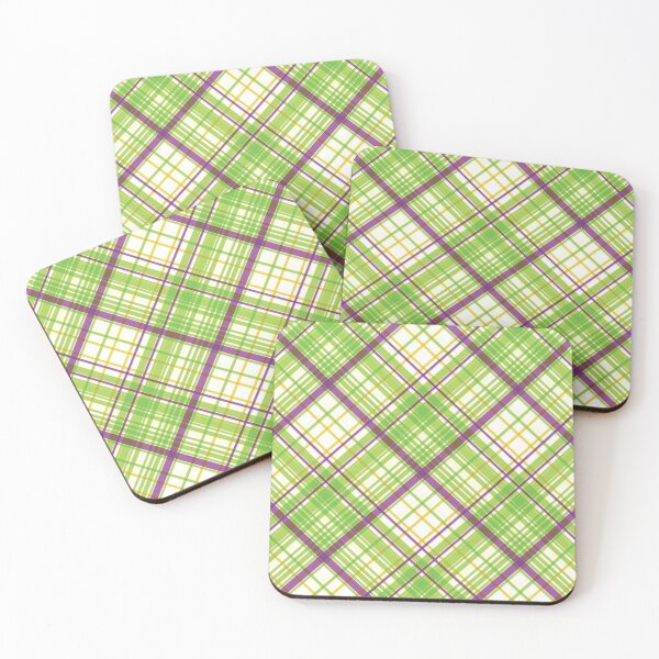 Item preview, Y2K LLime Green and Purple Diagonal Plaid Pattern | Retro 2000s Tartan Grid Aesthetic designed and sold by BrontesWhimsyStore.