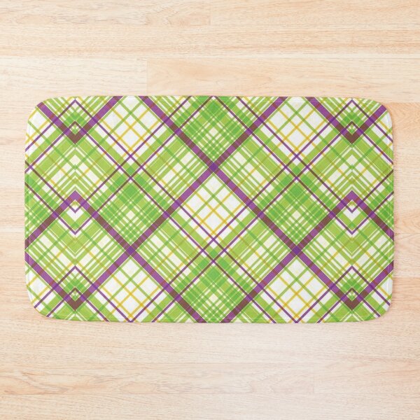 Item preview, Y2K LLime Green and Purple Diagonal Plaid Pattern | Retro 2000s Tartan Grid Aesthetic designed and sold by BrontesWhimsyStore.