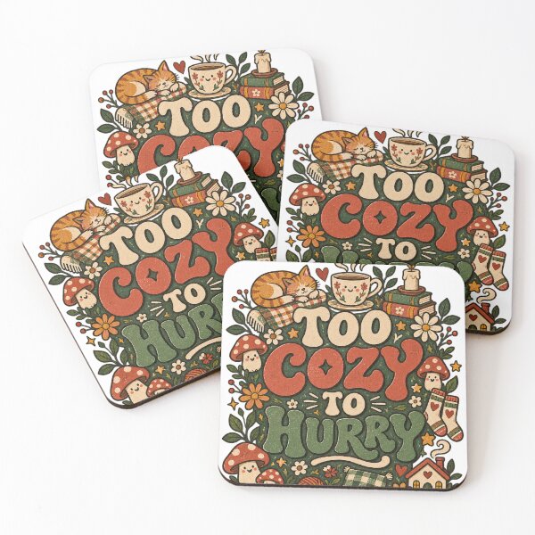Item preview, Too Cozy to Hurry Vintage Cottagecore Typography designed and sold by WangAew.