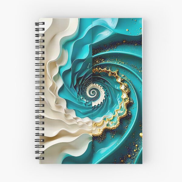 Item preview, Ocean Turquoise and Alabaster Ribbon Vortex designed and sold by Vicky Brago-Mitchell®.