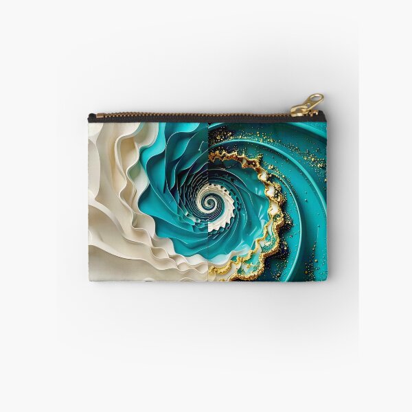 Item preview, Ocean Turquoise and Alabaster Ribbon Vortex designed and sold by Vicky Brago-Mitchell®.