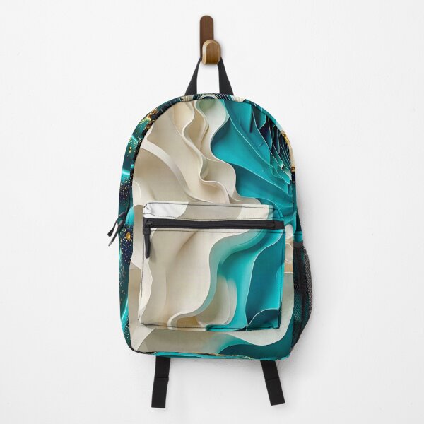 Item preview, Ocean Turquoise and Alabaster Ribbon Vortex designed and sold by Vicky Brago-Mitchell®.