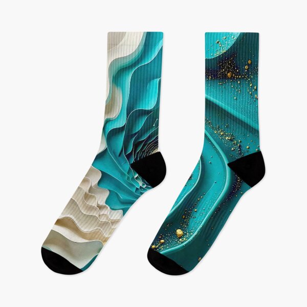 Item preview, Ocean Turquoise and Alabaster Ribbon Vortex designed and sold by Vicky Brago-Mitchell®.