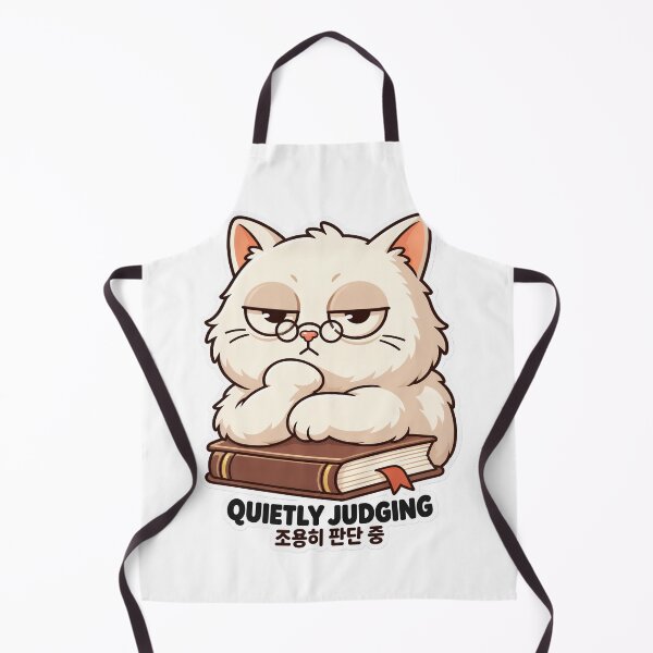 Item preview, Quietly Judging Cat Funny Korean Aesthetic Sticker designed and sold by SeoulVibeStudio.