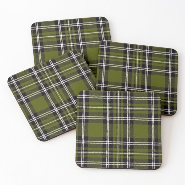 Item preview, Y2K Olive Green and Black Plaid Pattern | Retro 2000s Grunge Tartan Aesthetic designed and sold by BrontesWhimsyStore.