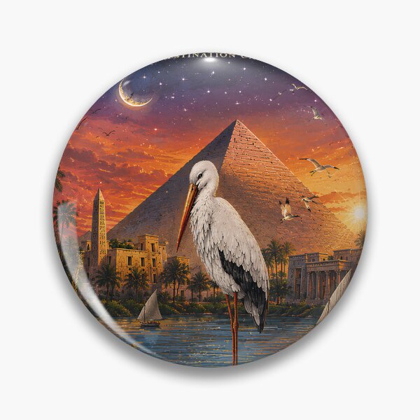 Item preview, Egyptian Dreamscape – Hippo & Stork Nile Adventure designed and sold by Arulsha.