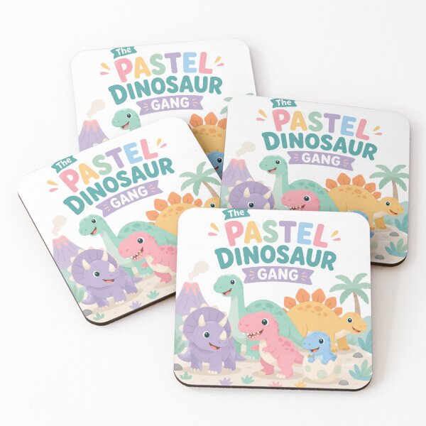 Item preview, Cute Pastel Dinosaurs Seamless Pattern designed and sold by NuviBees.