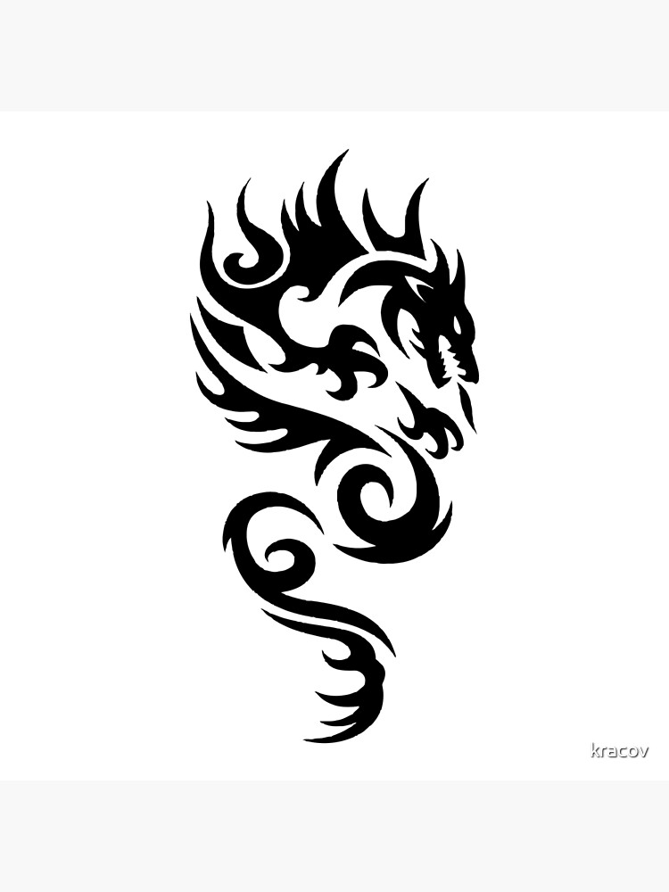 How to Draw Tribal Dragon Tattoo Designs - YouTube