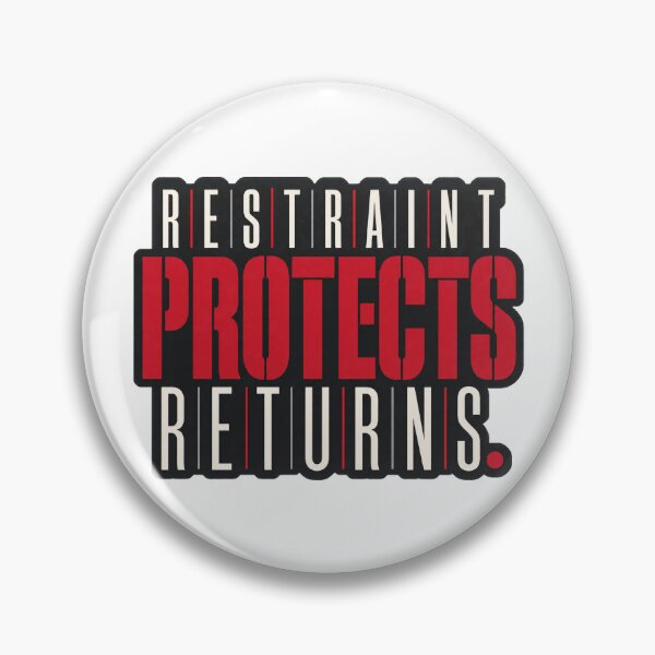 Item preview, Restraint Protects Returns Trading Discipline Quote designed and sold by VolatilityEdge.