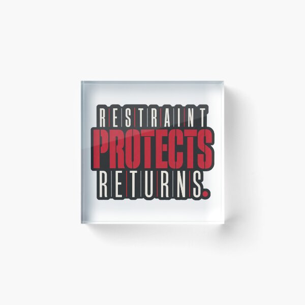 Item preview, Restraint Protects Returns Trading Discipline Quote designed and sold by VolatilityEdge.