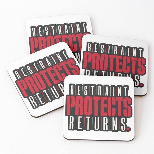 Item preview, Restraint Protects Returns Trading Discipline Quote designed and sold by VolatilityEdge.