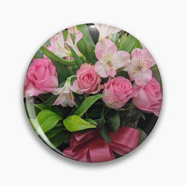 Item preview, Pink Lilies Flowers and Roses Tender Bouquet on Black Shapes Mania designed and sold by Shapes-Mania.