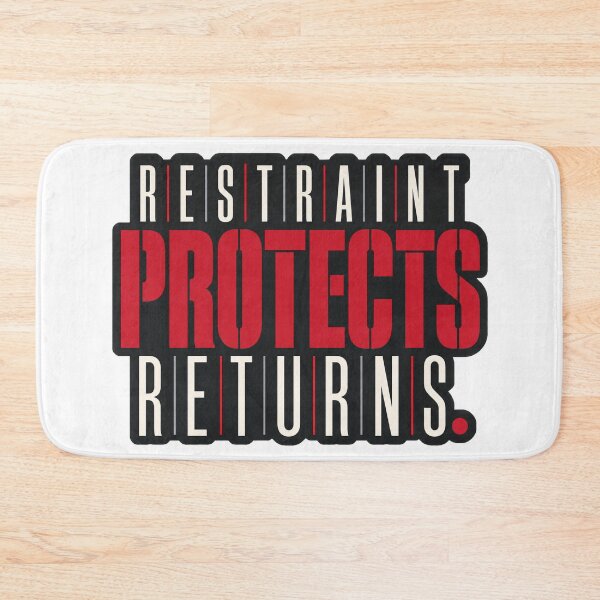 Item preview, Restraint Protects Returns Trading Discipline Quote designed and sold by VolatilityEdge.