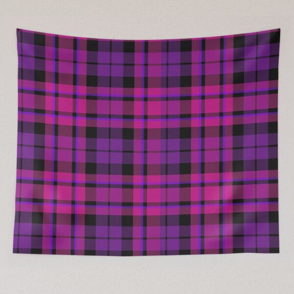 Item preview, Y2K Hot Pink and Purple Plaid Pattern | Retro 2000s Pop Punk Tartan Aesthetic designed and sold by BrontesWhimsyStore.
