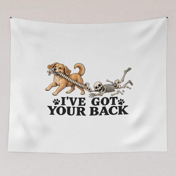 Item preview, I've Got Your Back Funny Skeleton designed and sold by a-turner-paint.