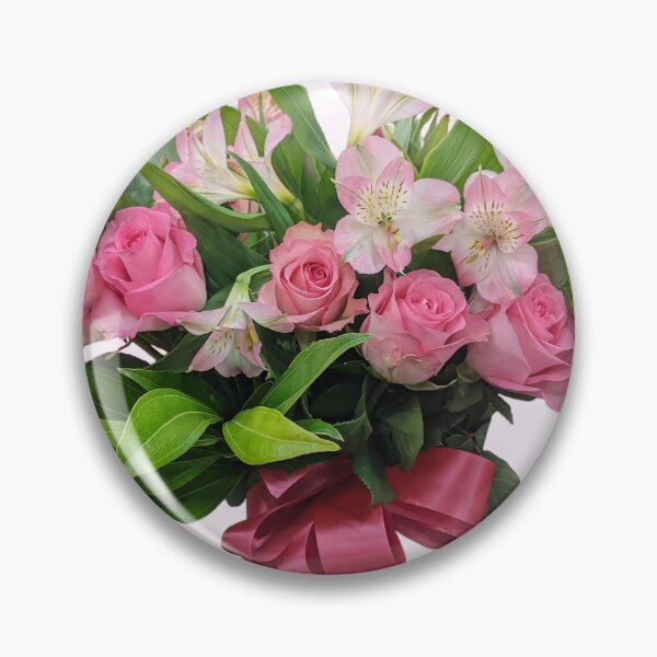 Item preview, Pink Lilies Flowers and Roses Tender Bouquet Shapes Mania designed and sold by Shapes-Mania.